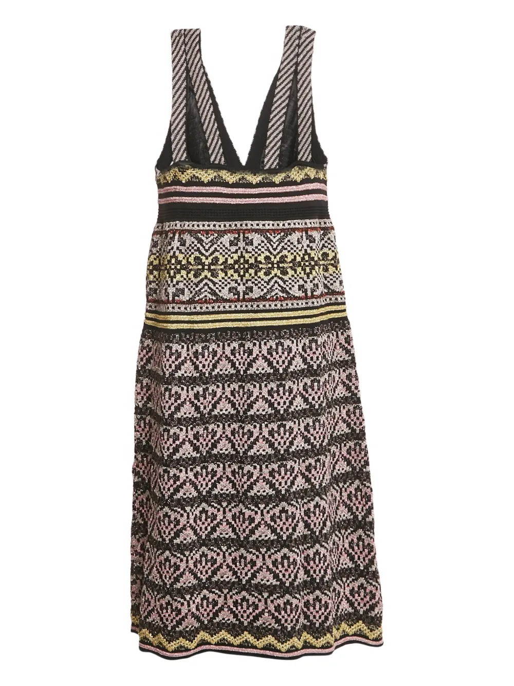 Missoni Pre-Owned V-neck midi dress - Zwart