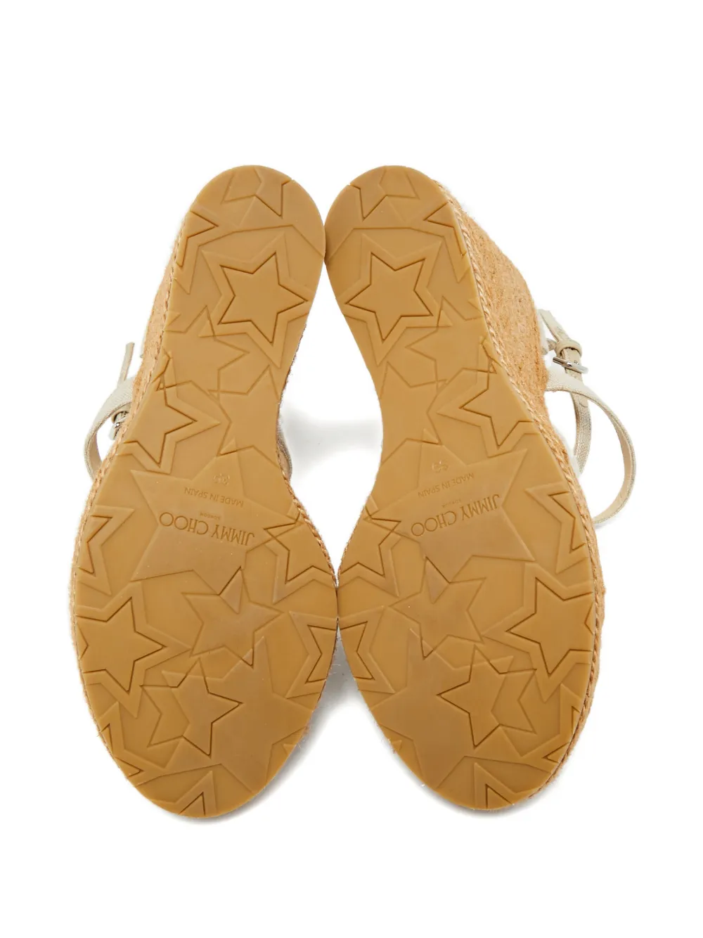 Jimmy Choo Pre-Owned Alanah cork wedge sandals - Beige