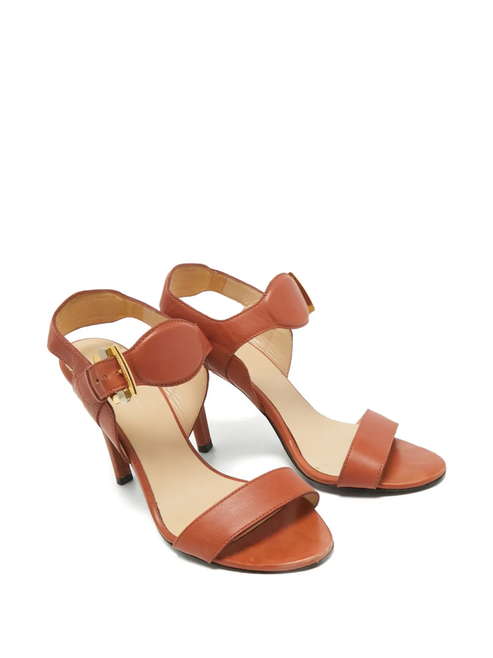 Balenciaga Pre-Owned leather ankle-strap sandals - Bruin