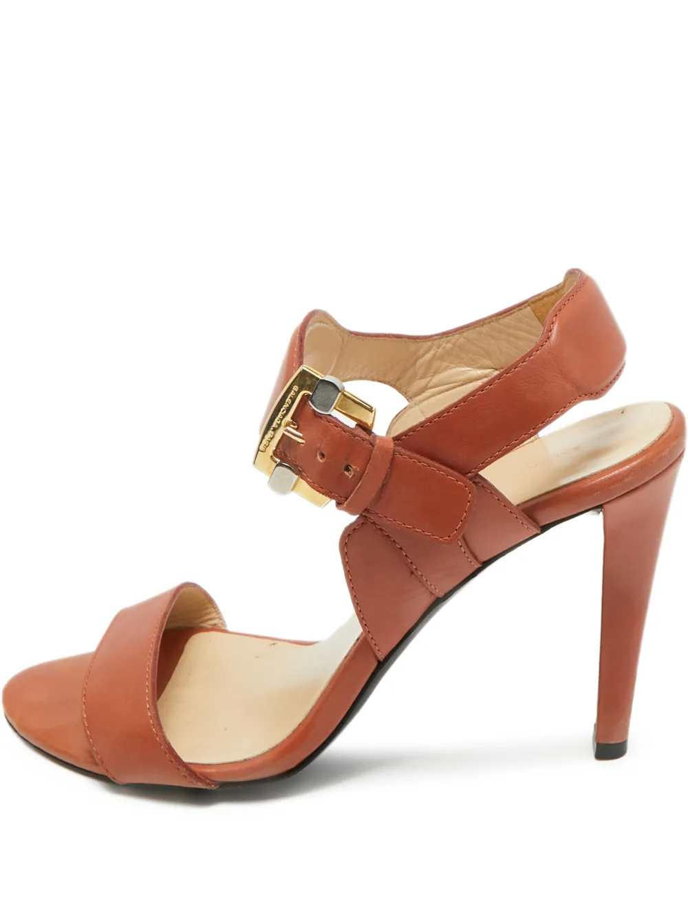 Balenciaga Pre-Owned leather ankle-strap sandals - Braun