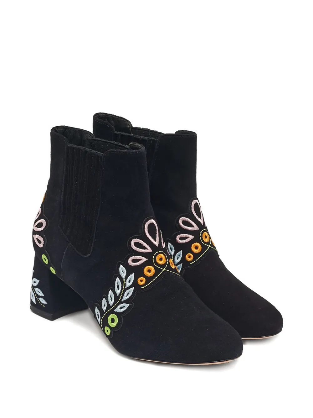 Sophia Webster Liliana embroidered ankle boots - Zwart