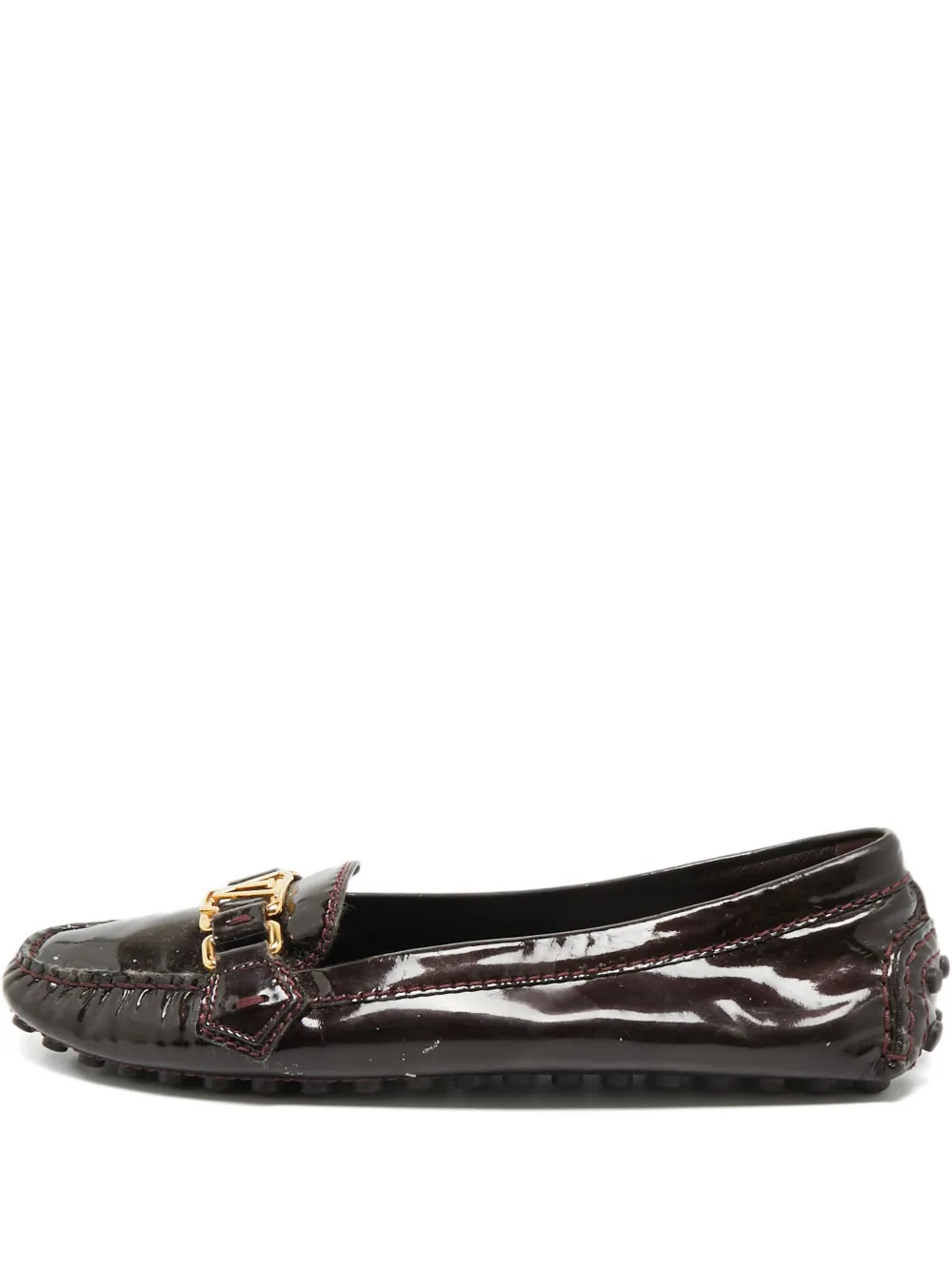 Louis Vuitton Pre-Owned leather loafers - Braun