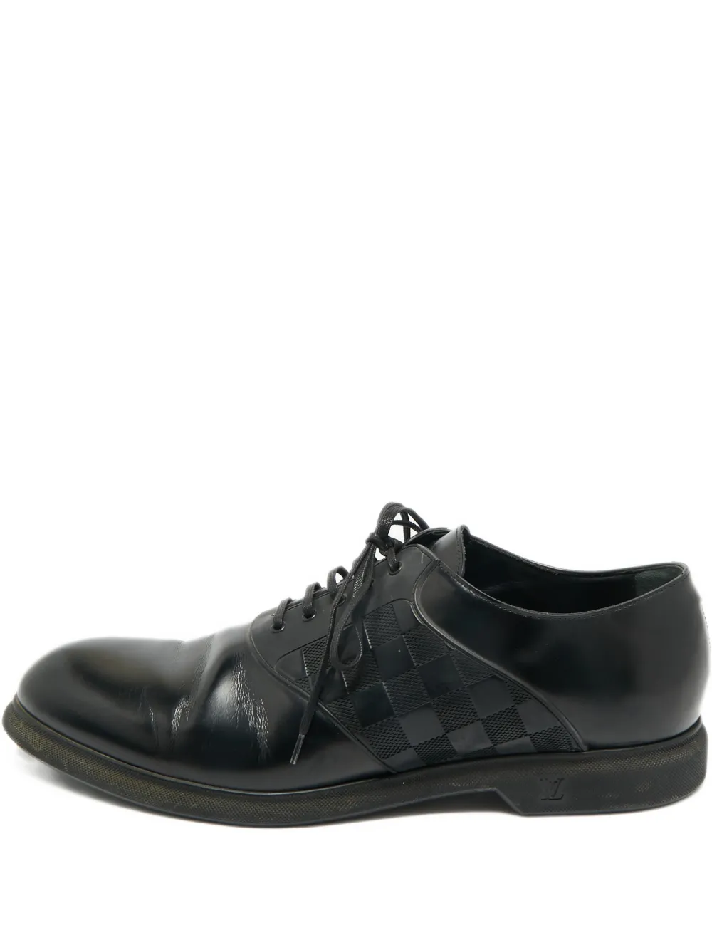 Louis Vuitton Pre-Owned Derby-Schuhe aus glattem Leder - Schwarz