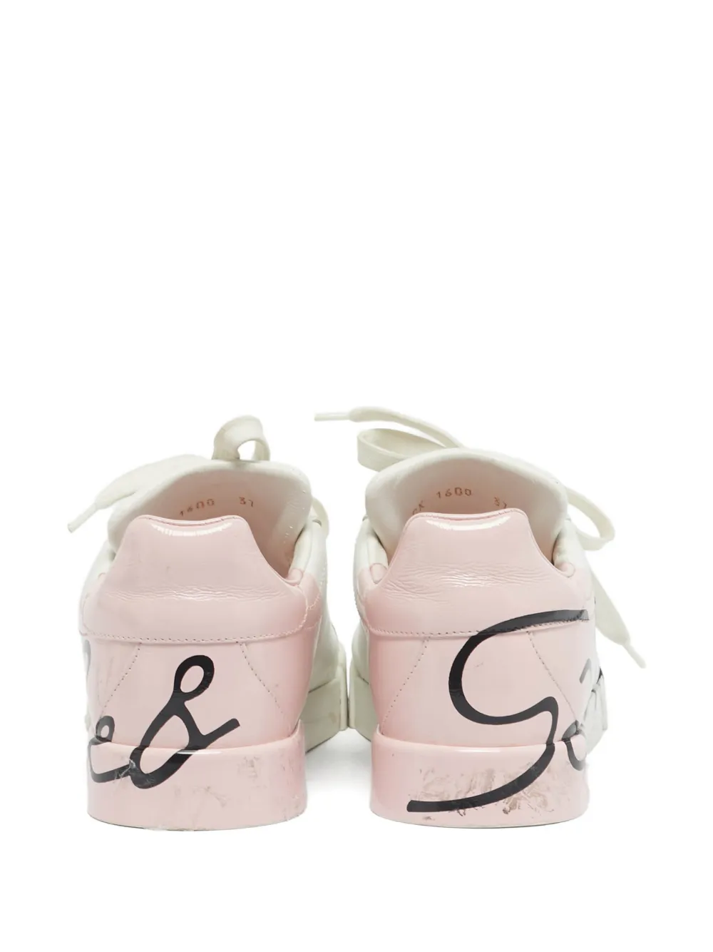 Dolce & Gabbana Pre-Owned Portofino leather trainers - Wit