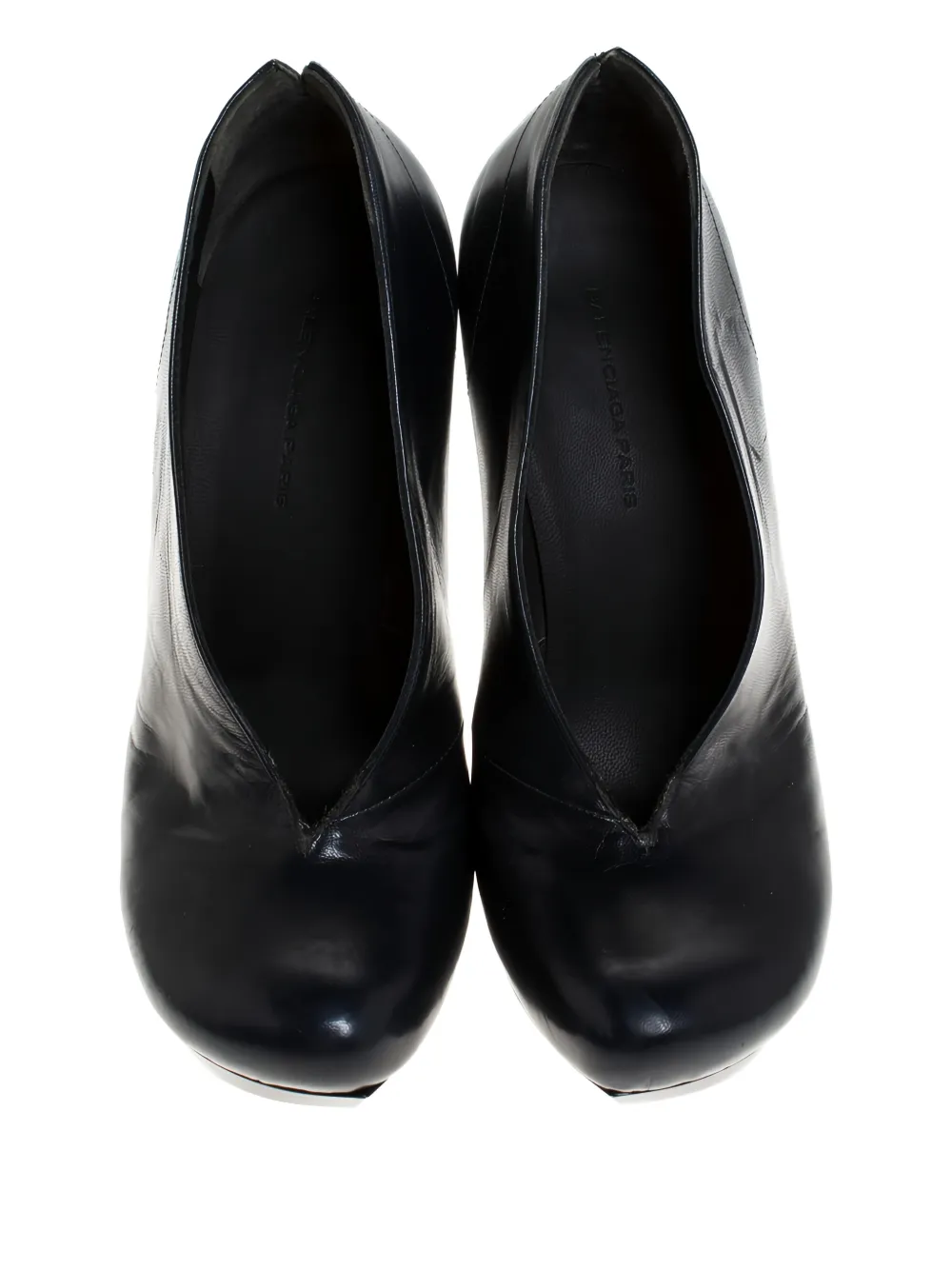 Balenciaga Pre-Owned leather platform pumps - Blauw