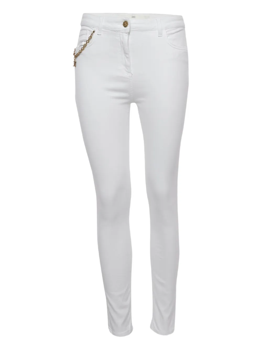 Elisabetta Franchi Jeans con ciondolo - Bianco