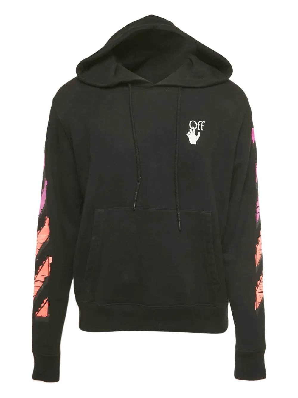 Pre-owned Off-white Cotton Hoodie In Black