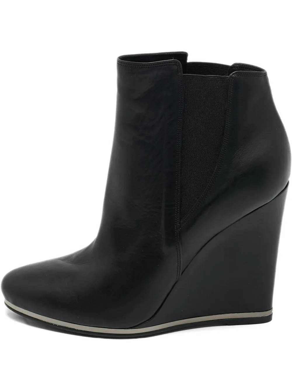 Le Silla leather wedge ankle boots - Nero