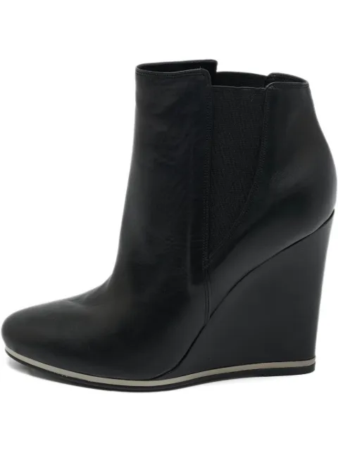 Le Silla leather wedge ankle boots