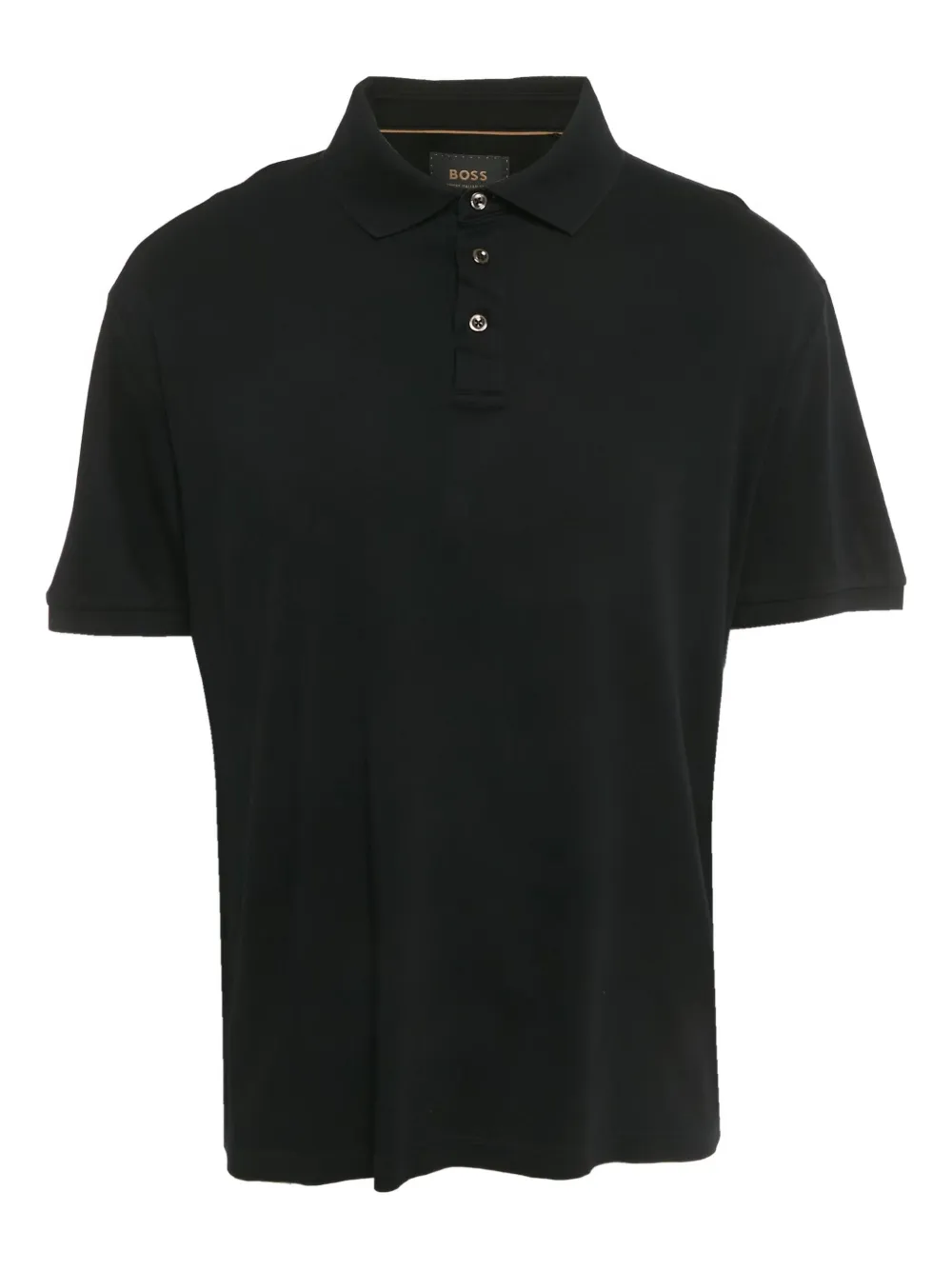 BOSS L-Perry cotton polo shirt - Schwarz