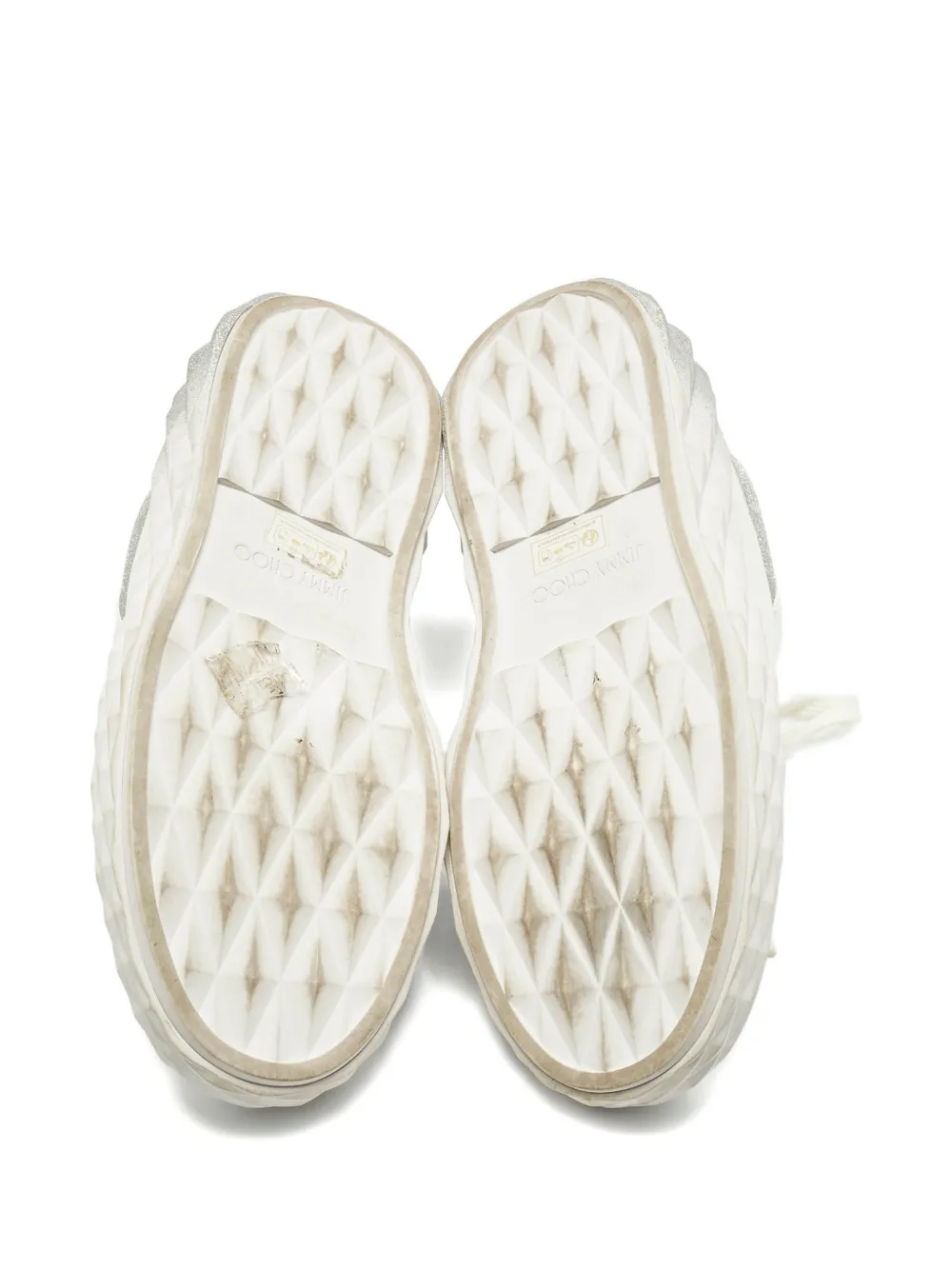 Jimmy Choo Pre-Owned Diamond Light Maxi lace-up sneakers - Wit