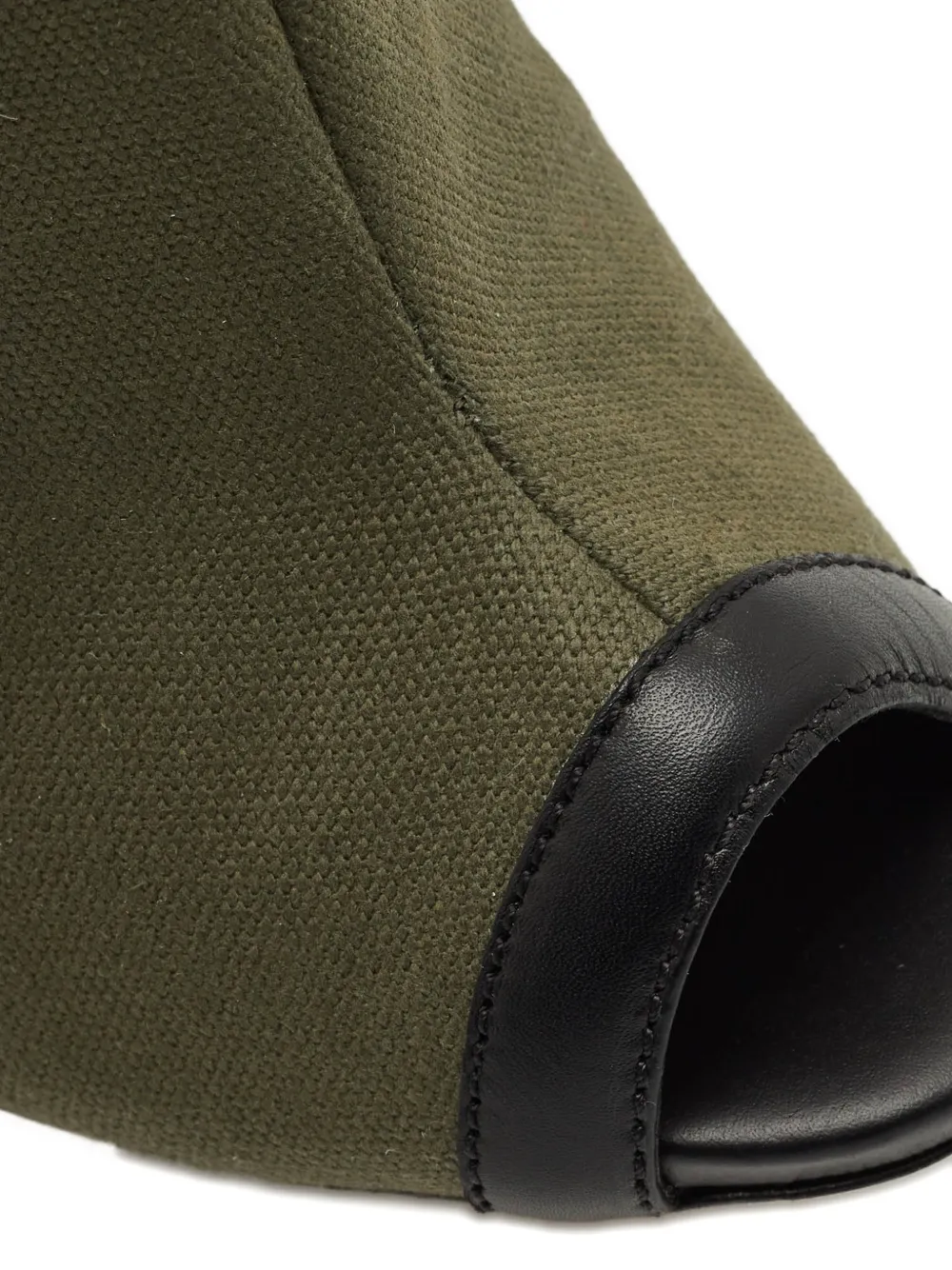 Pre-owned Giuseppe Zanotti Ankle Cutout Peep-toe Boots In Green