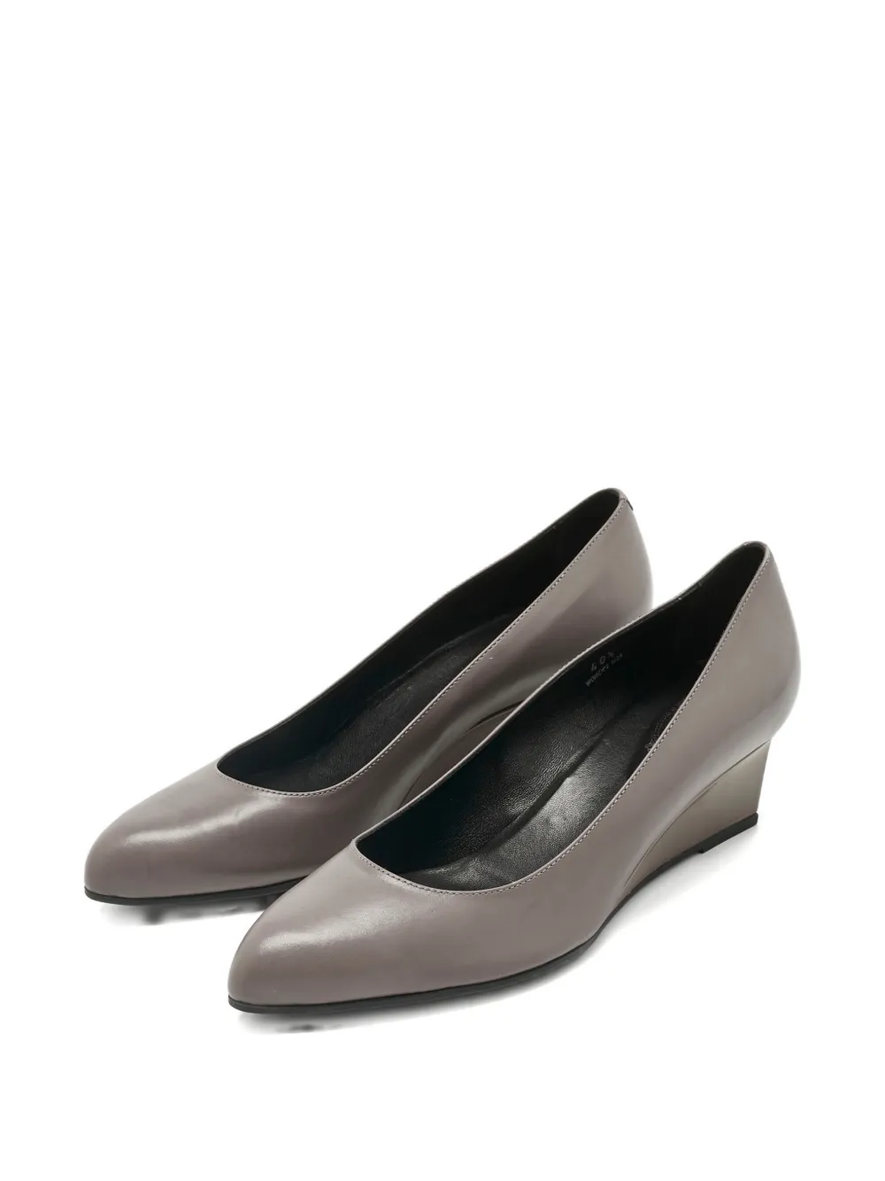 Tod's Vintage wedge leather pumps - Grijs