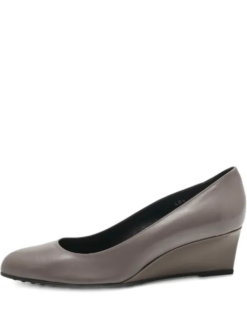 Tod's Vintage wedge leather pumps