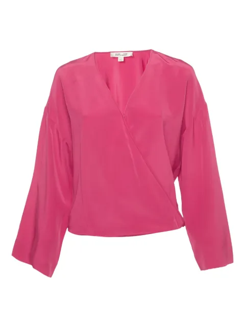 DVF Diane von Furstenberg long-sleeved silk top