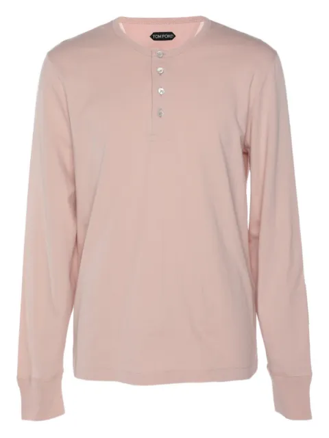 Tom Ford Pre-Owned Henley button-placket long-sleeve T-shirt