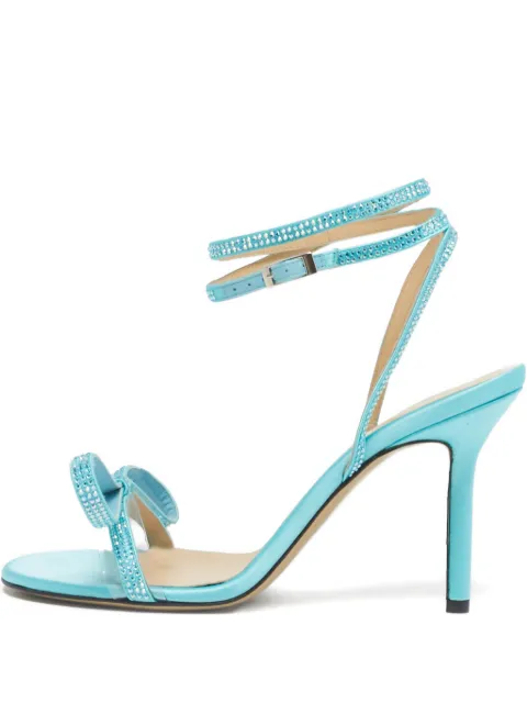 MACH & MACH bow crystal sandals