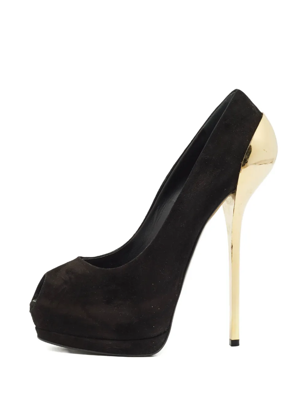 Giuseppe Zanotti suede platform peep-toe pumps - Nero