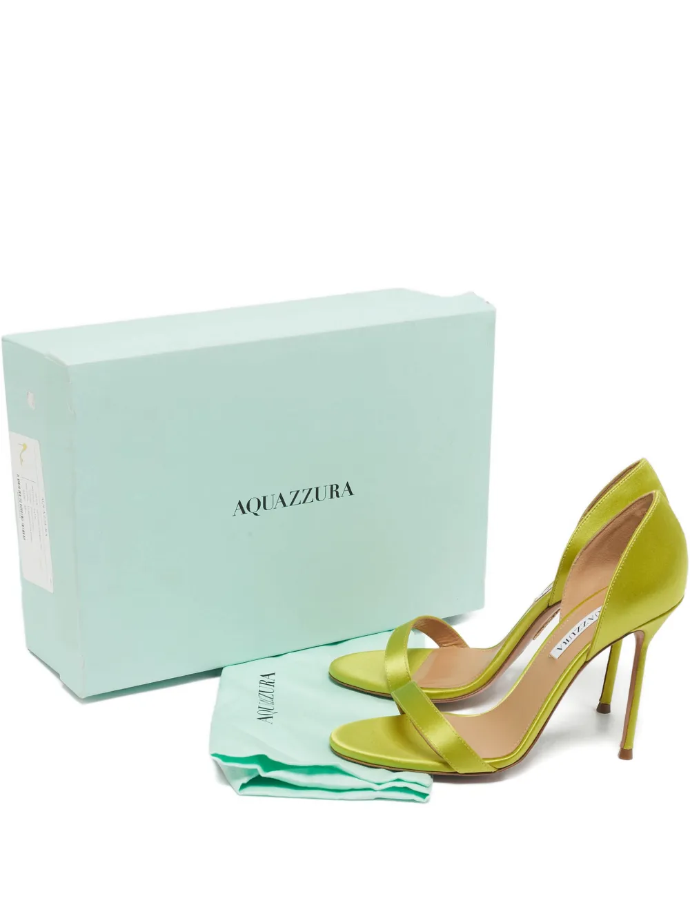 Aquazzura Uptown D'Orsay satin sandals - Verde