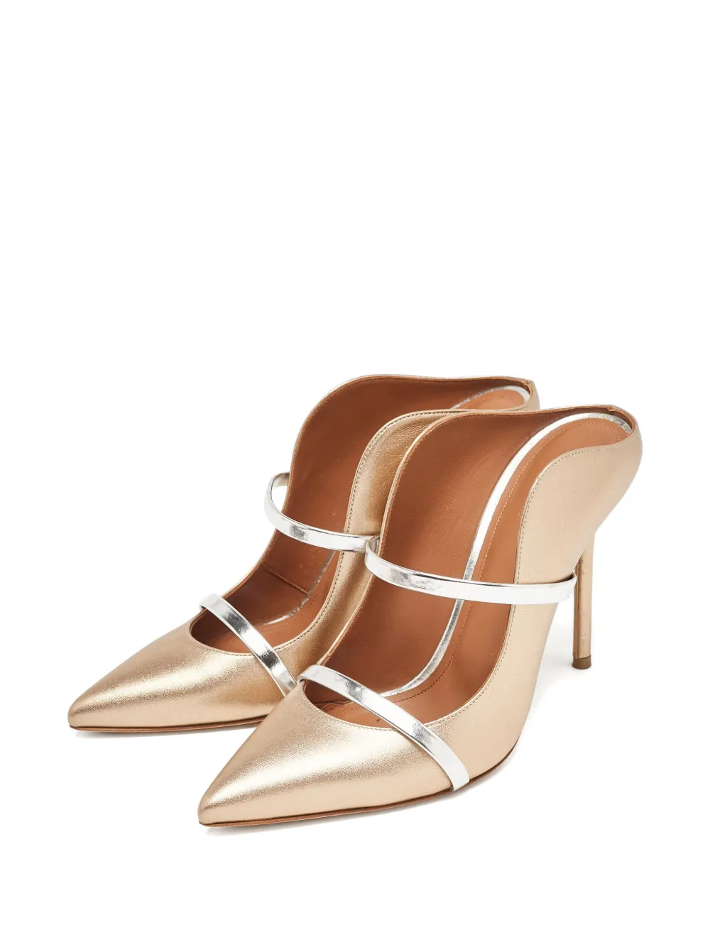 Malone Souliers pointed-toe strappy pumps - Goud