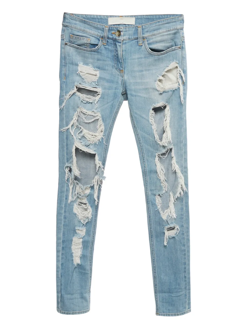 Elisabetta Franchi Jeans con effetto vissuto - Blu