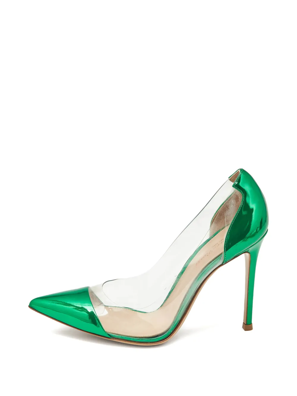 Gianvito Rossi Plexi pointed-toe pumps - Verde