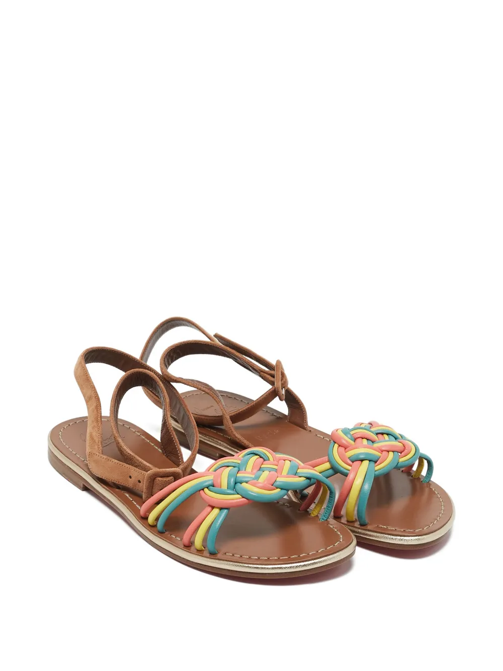 Christian Louboutin Pre-Owned braided suede sandals - Bruin