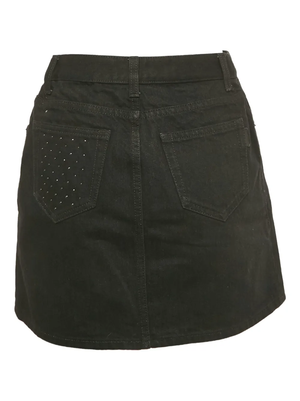 Saint Laurent Pre-Owned denim mini skirt - Zwart
