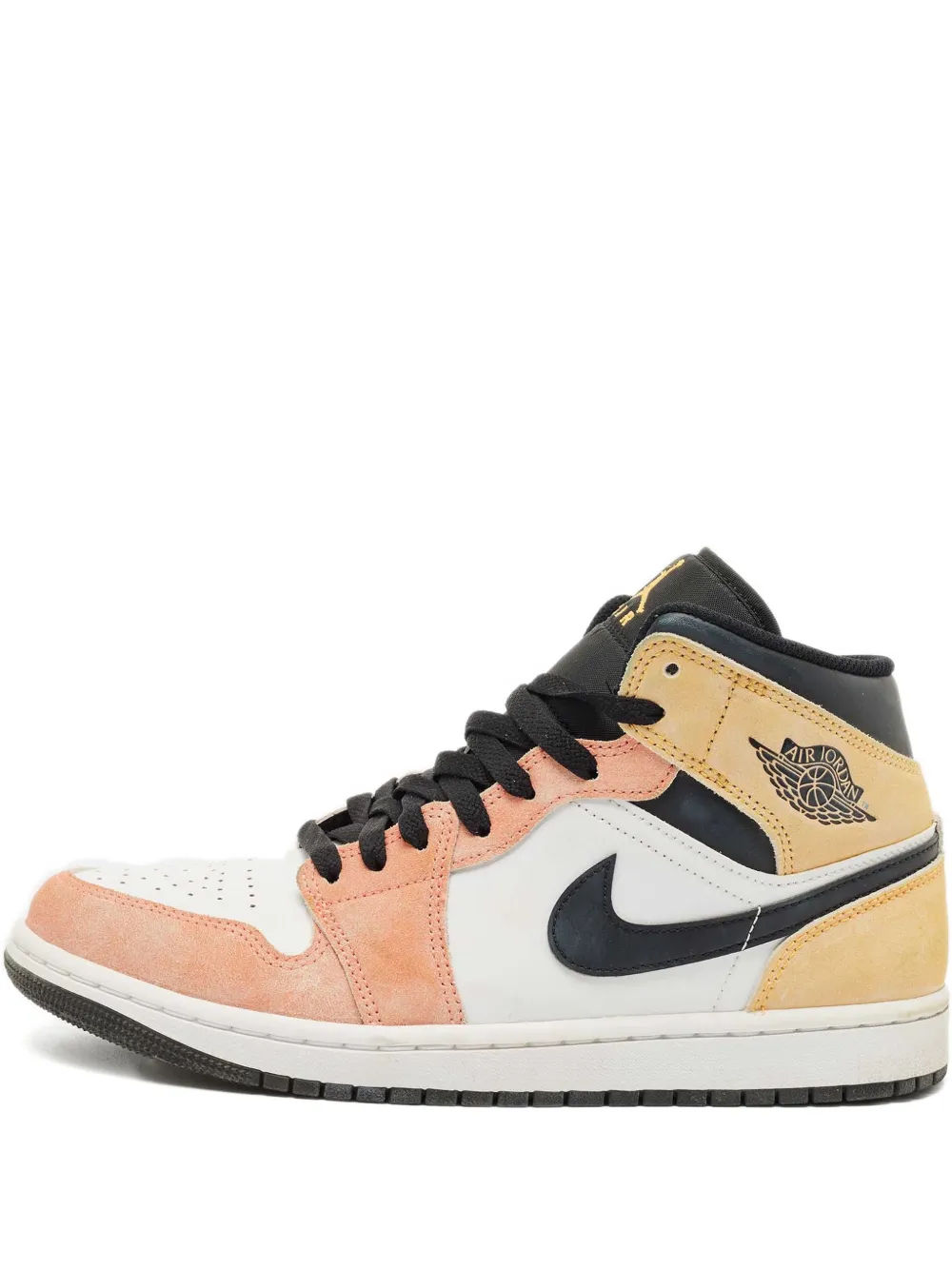 Jordan baskets Air Jordan 1 à empiècement en daim | blanc | Image 1