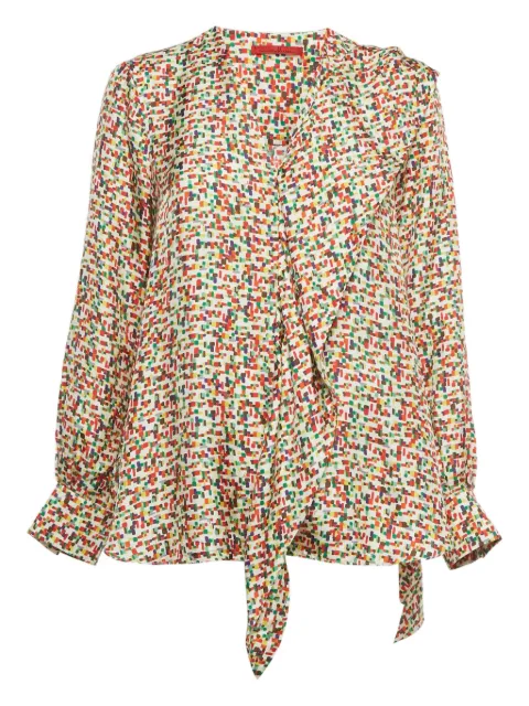 Carolina Herrera Vintage blusa con detalle de volantes