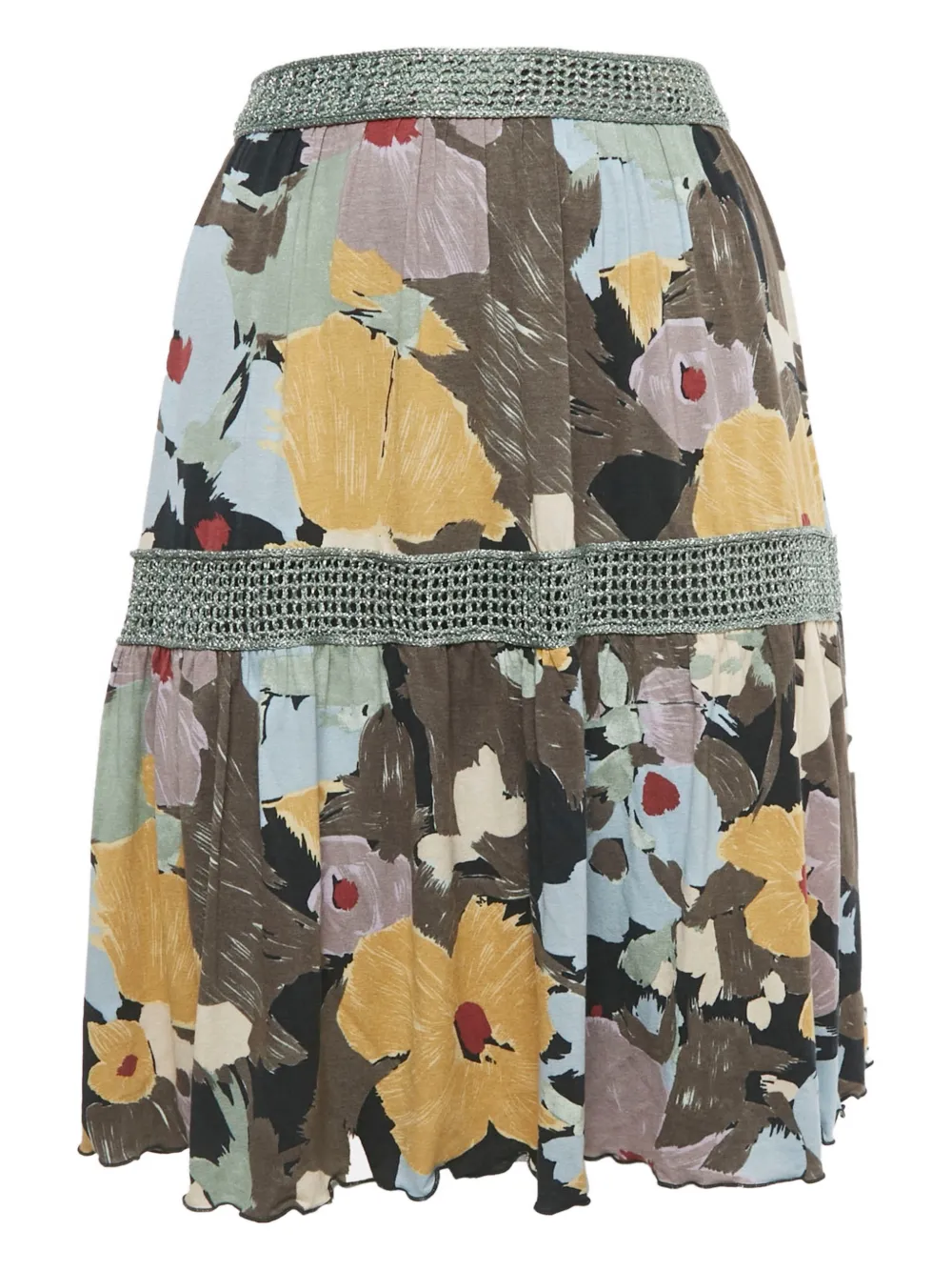 Missoni Pre-Owned crochet-trim mini skirt - Bruin