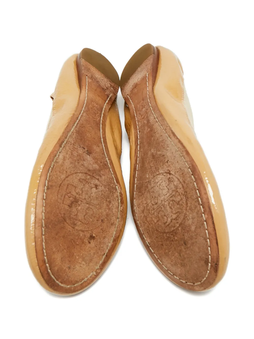 Tory Burch Caroline scrunched ballet flats - Beige