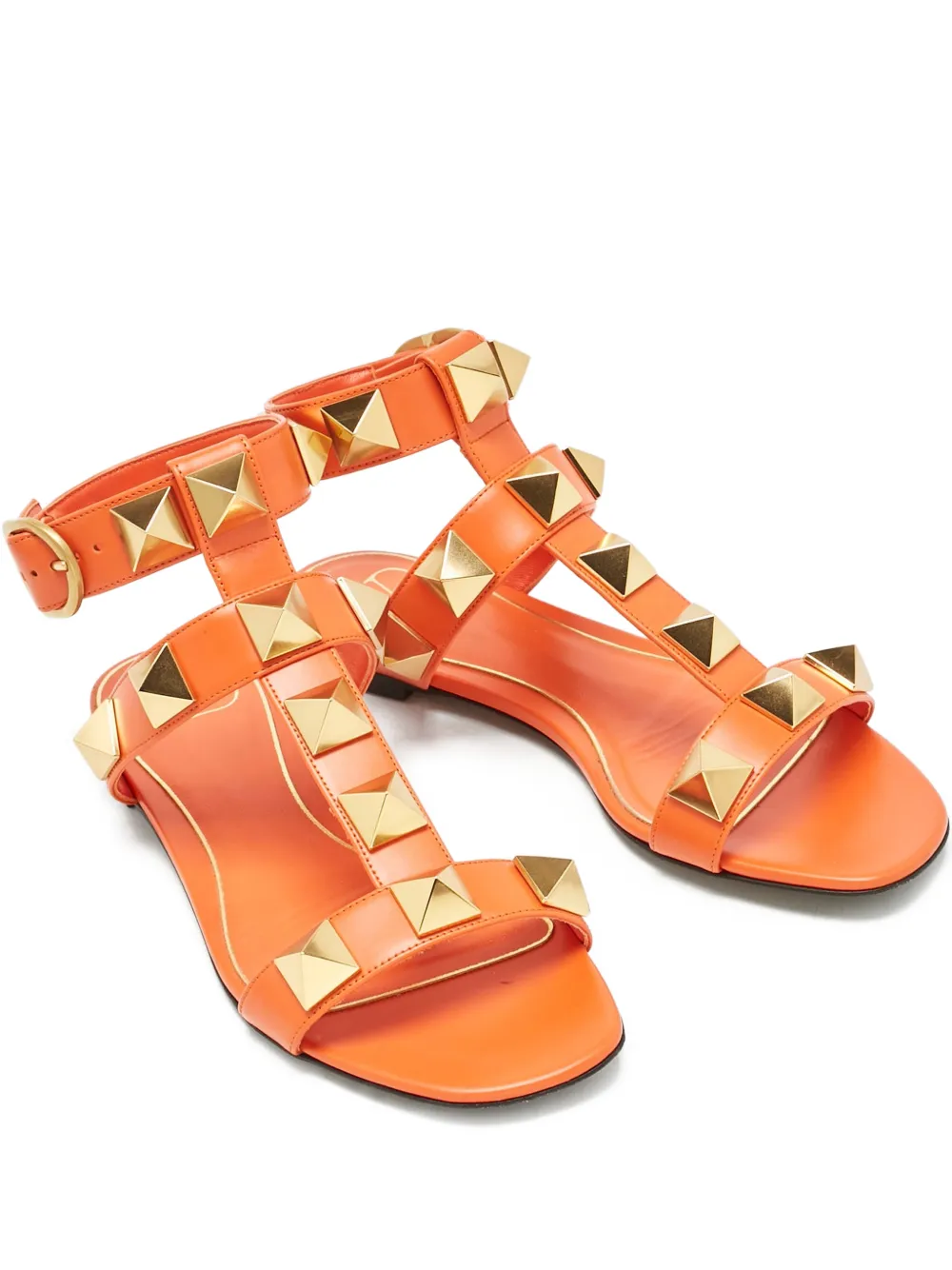 Valentino Garavani Pre-Owned Roman Stud leather sandals - Arancione