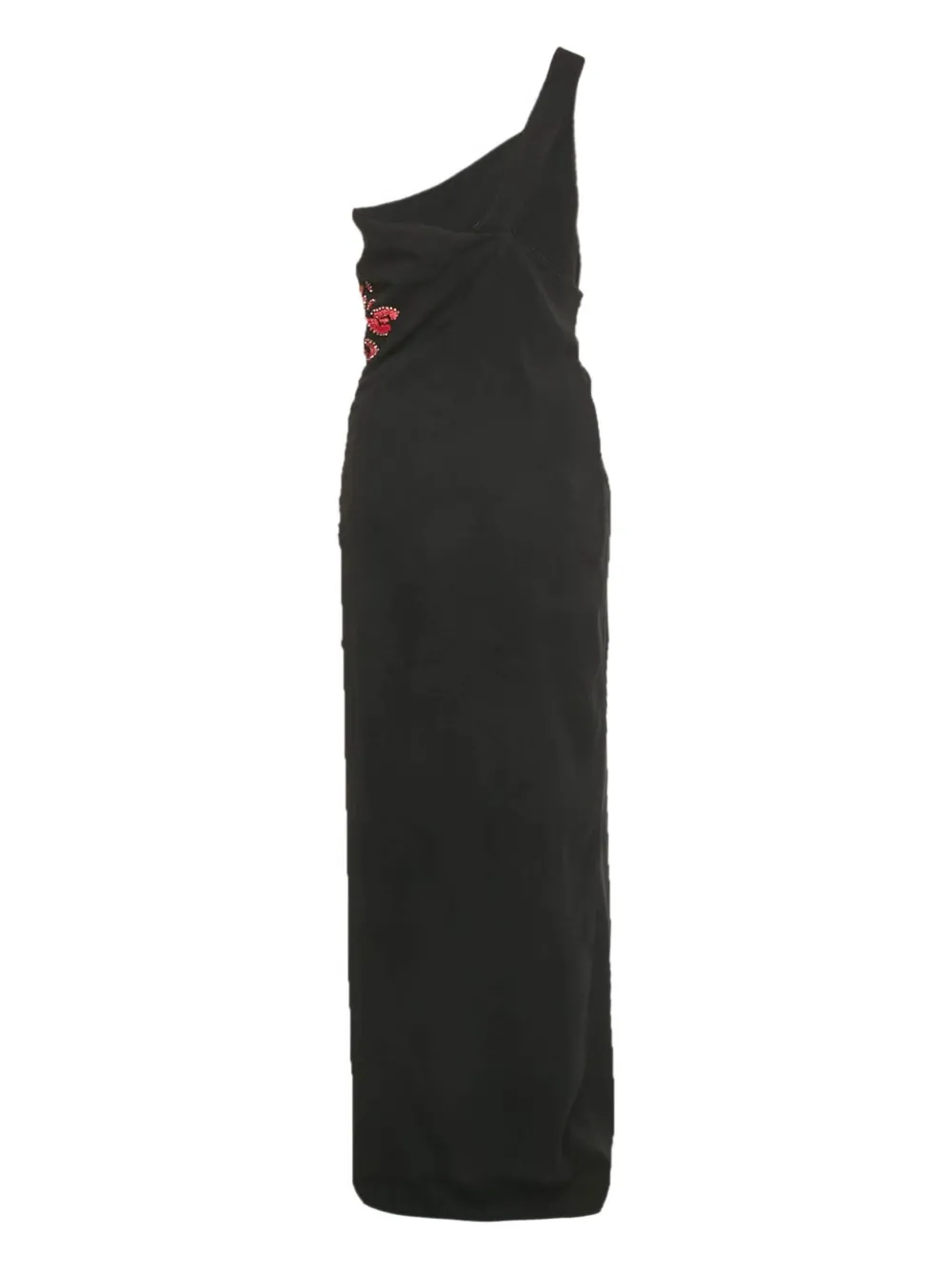 Versace Pre-Owned draped one-shoulder maxi dress - Zwart