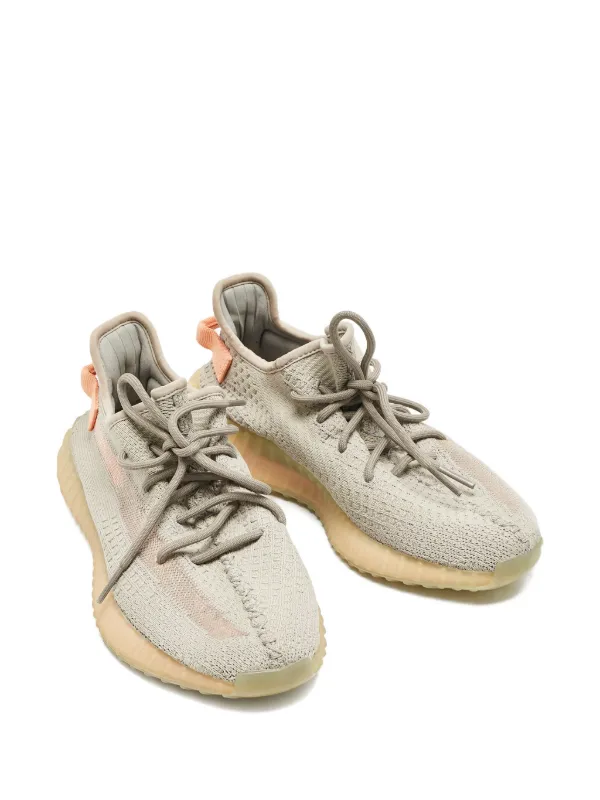 Adidas Yeezy Knit Stripe Sneakers | Grey | FARFETCH display picture 1