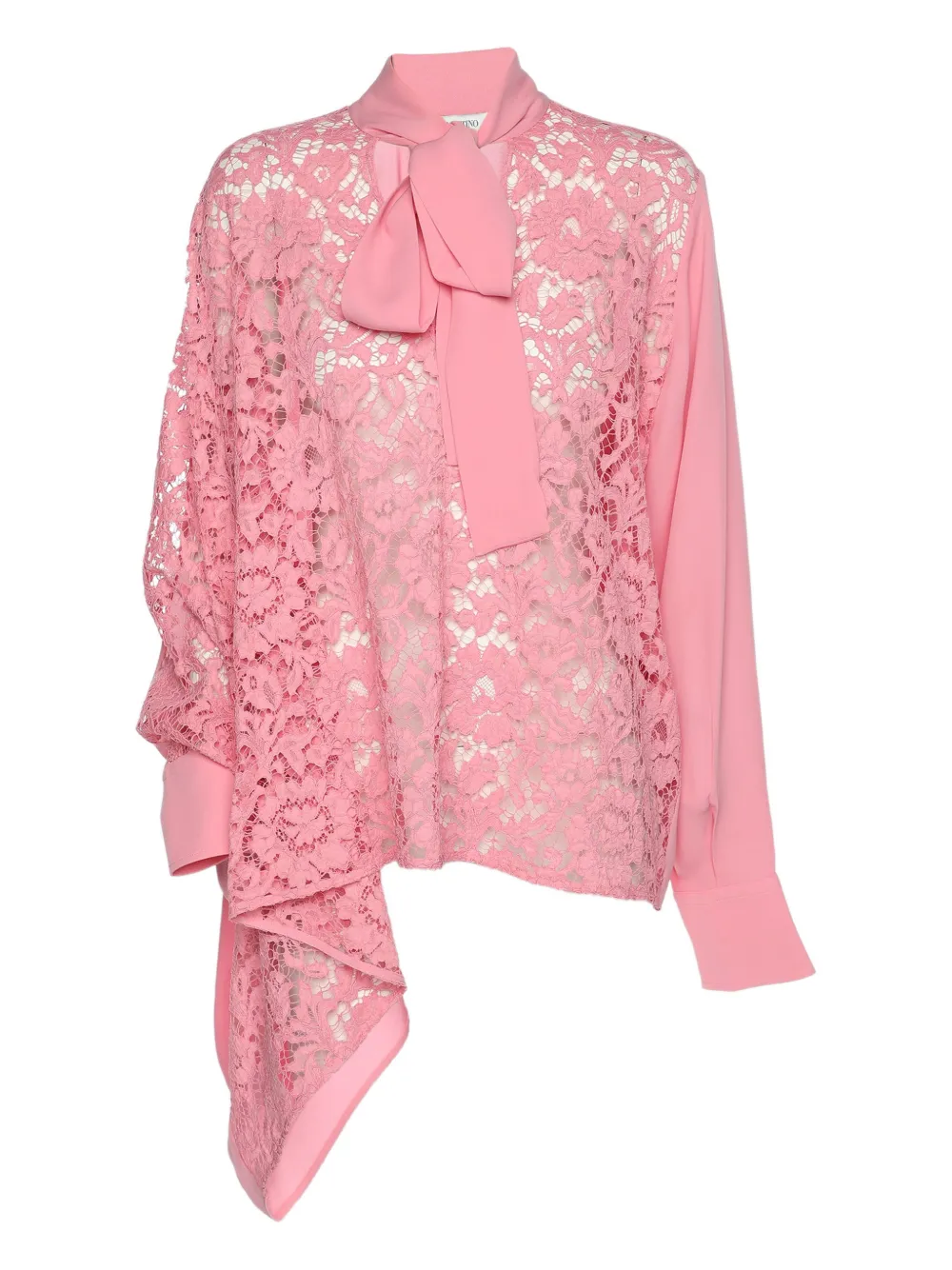 Valentino Pre-Owned Blusa in seta e pizzo - Rosa