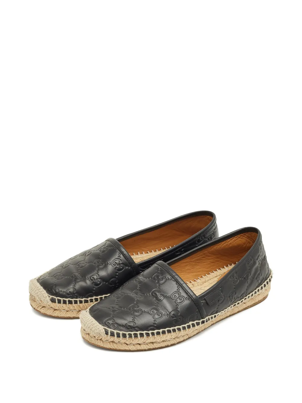 Gucci Pre-Owned Guccissima leather espadrilles - Zwart