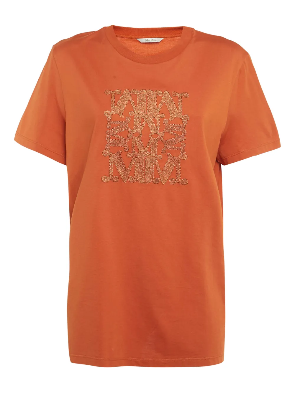 Max Mara logo-embroidered T-shirt - Arancione