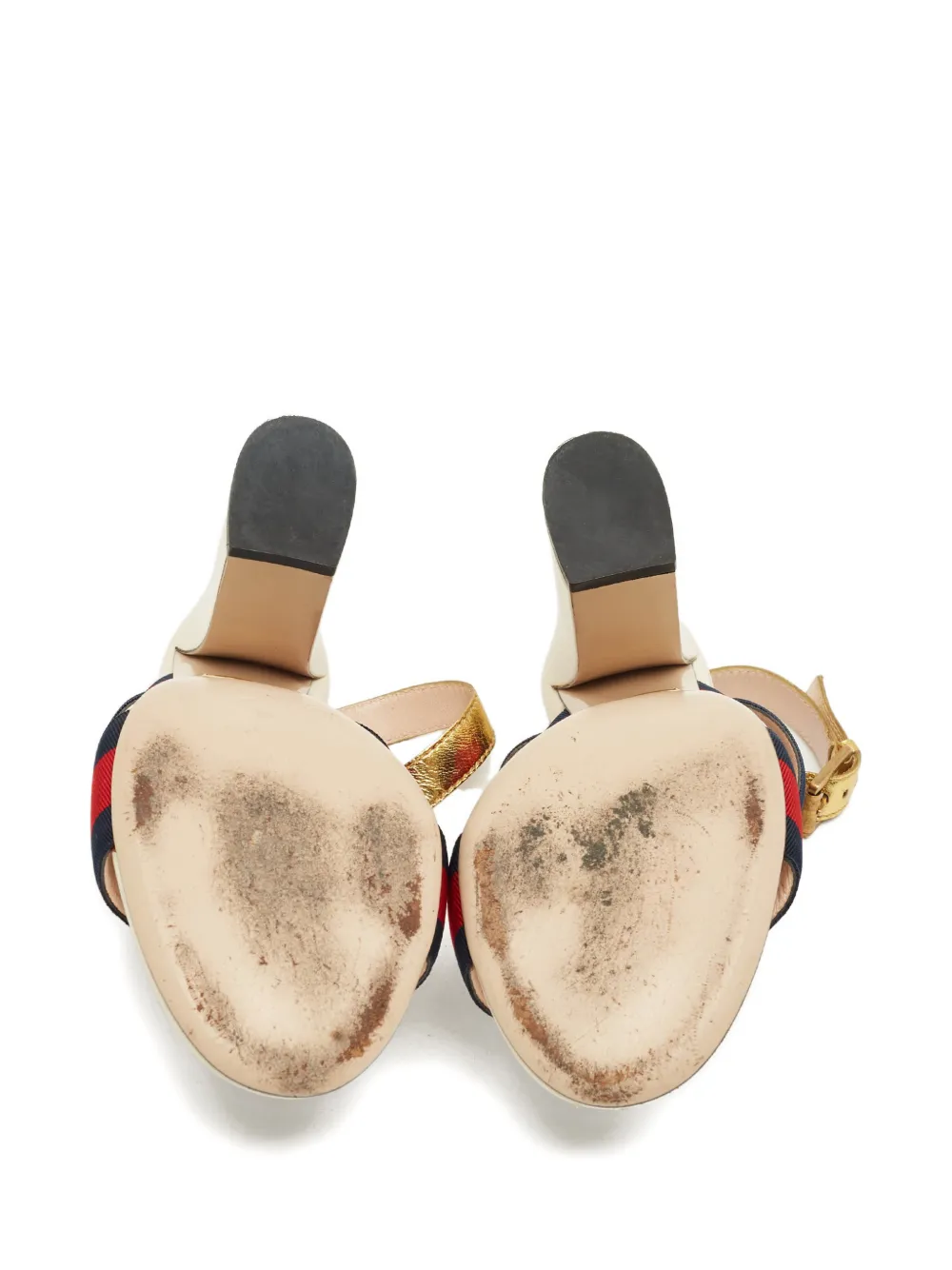 Pre-owned Gucci Star Slingback Sandals In Neutral