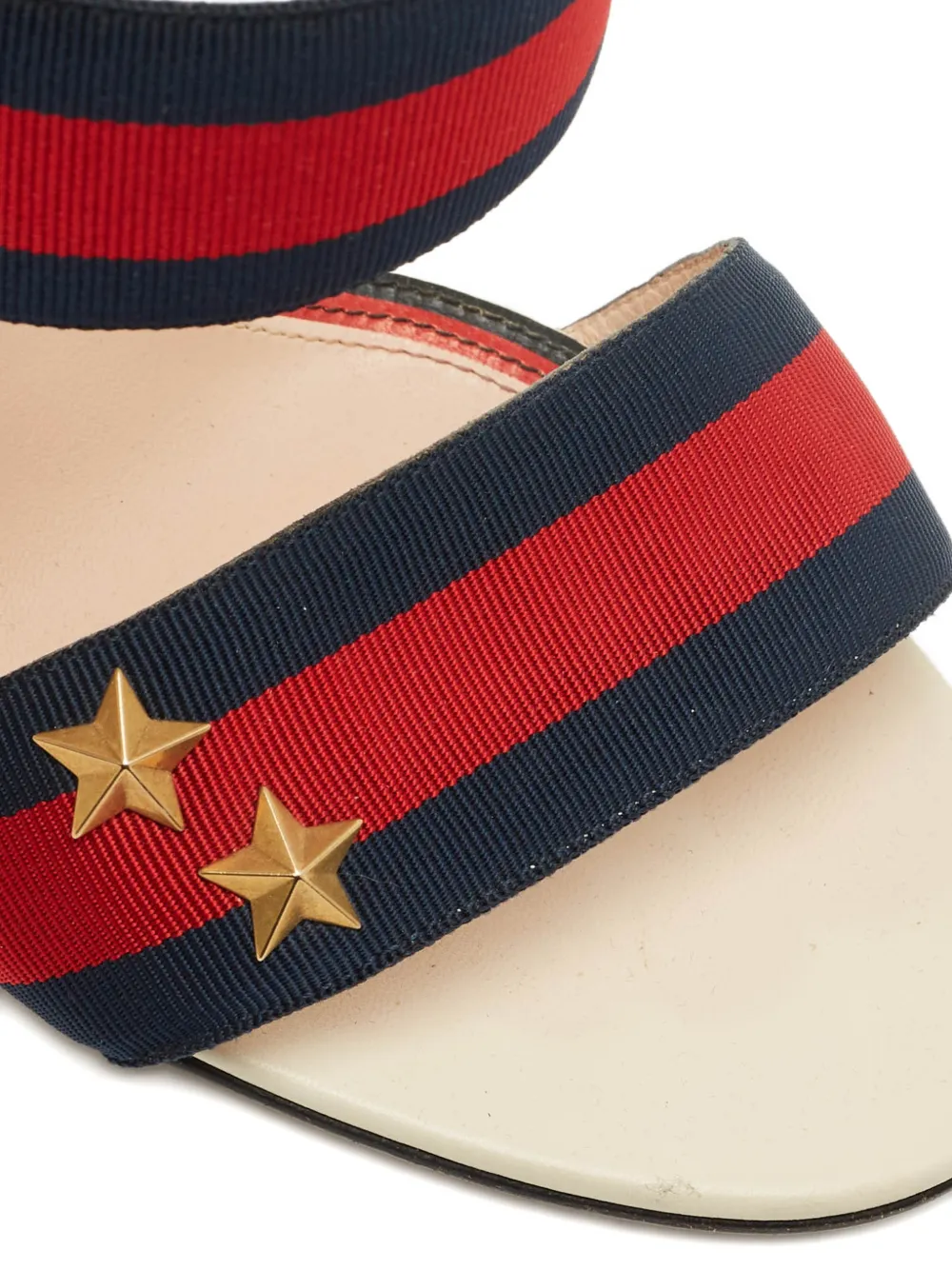 Pre-owned Gucci Star Slingback Sandals In Neutral