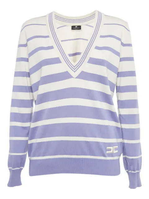 Elisabetta Franchi stripe v-neck top