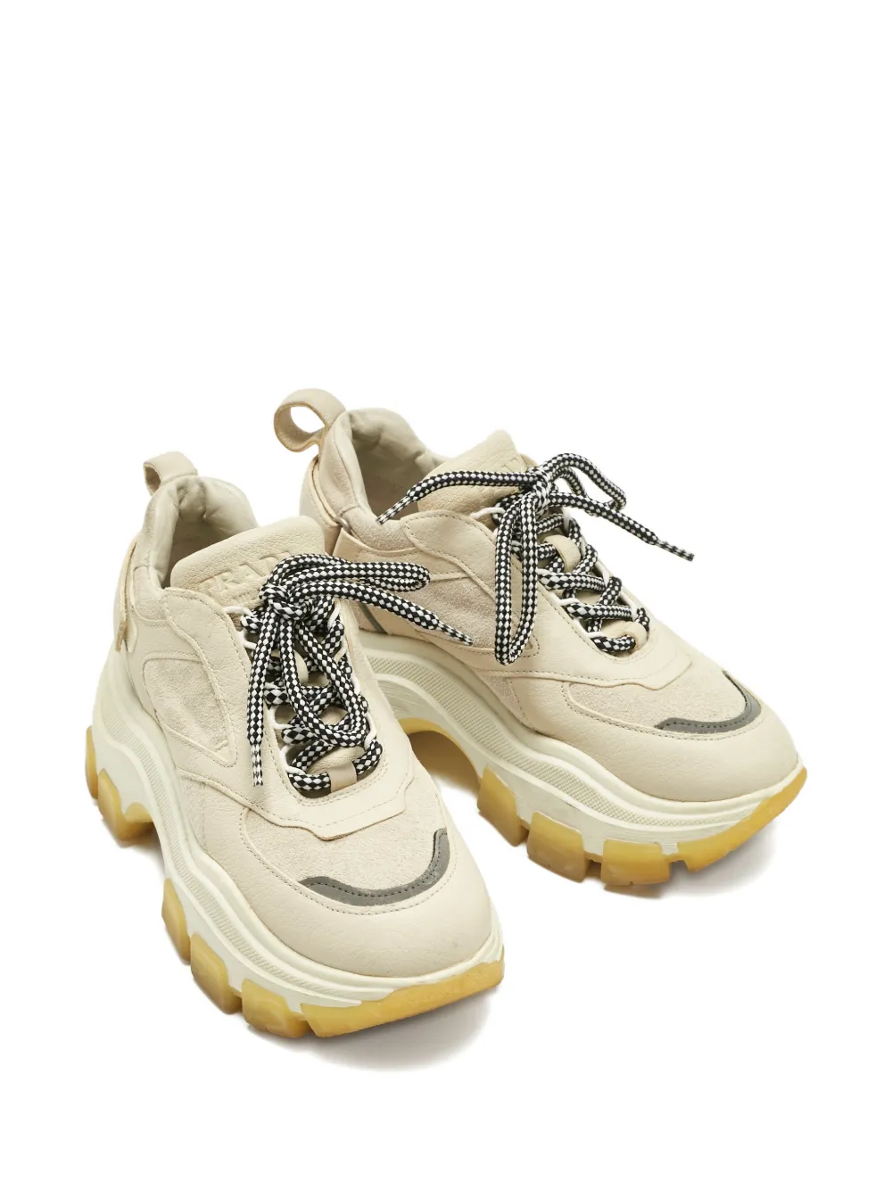 Prada Pre-Owned 1210283 suede trainers - Beige