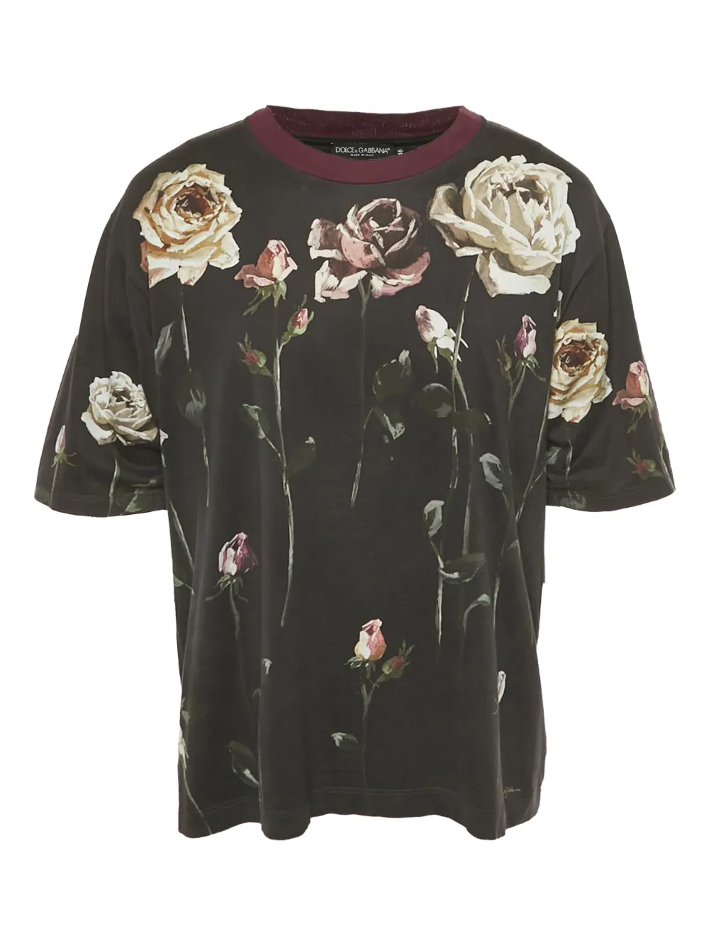 Dolce & Gabbana Pre-Owned floral-print short-sleeves T-shirt - Nero