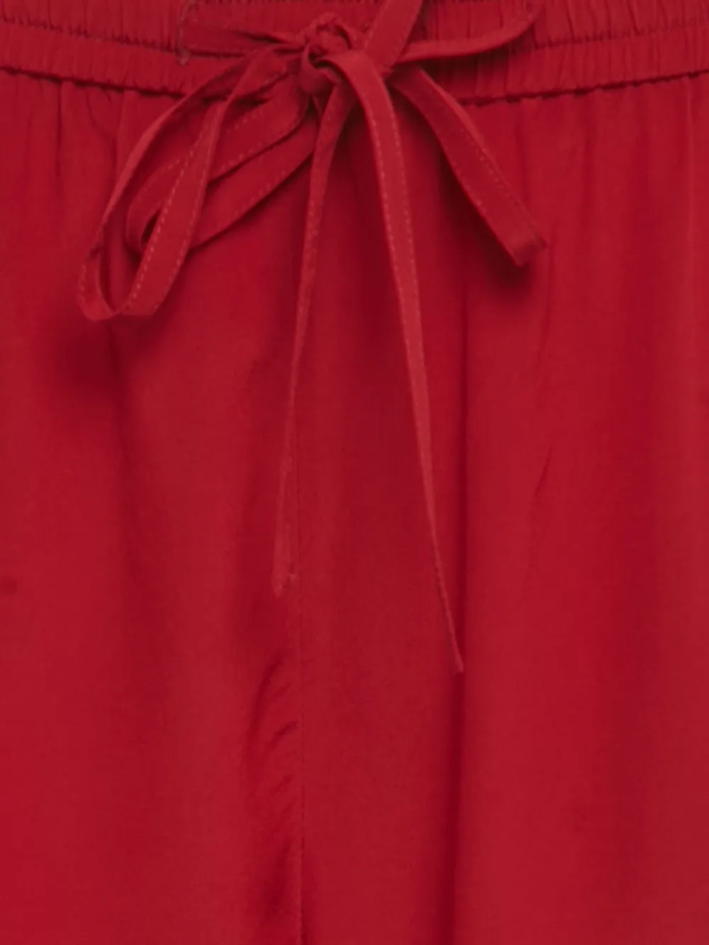 Pre-owned Valentino Drawstring Silk Trousers In Red