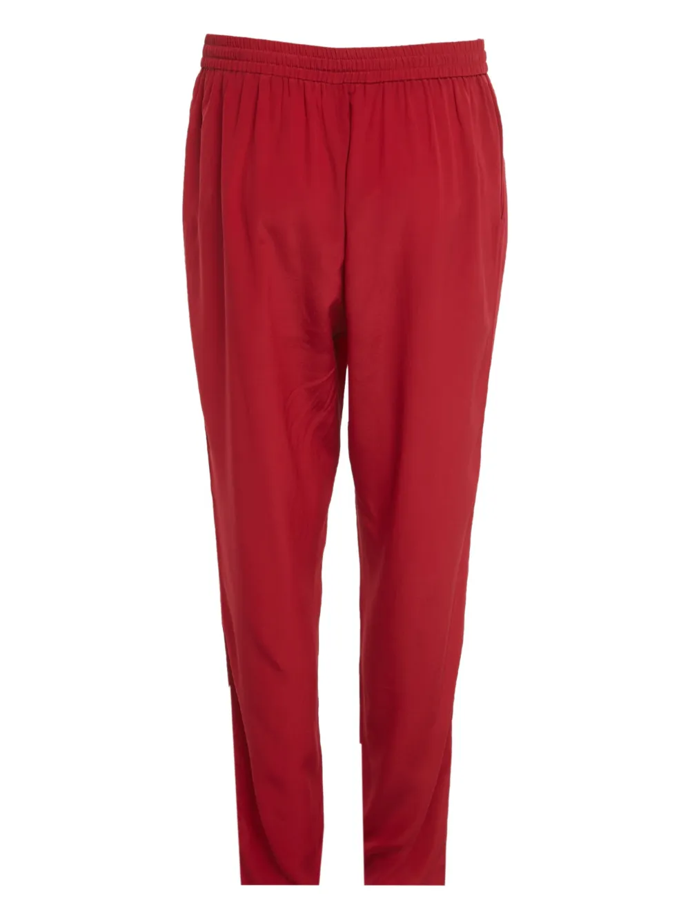 Pre-owned Valentino Drawstring Silk Trousers In Red