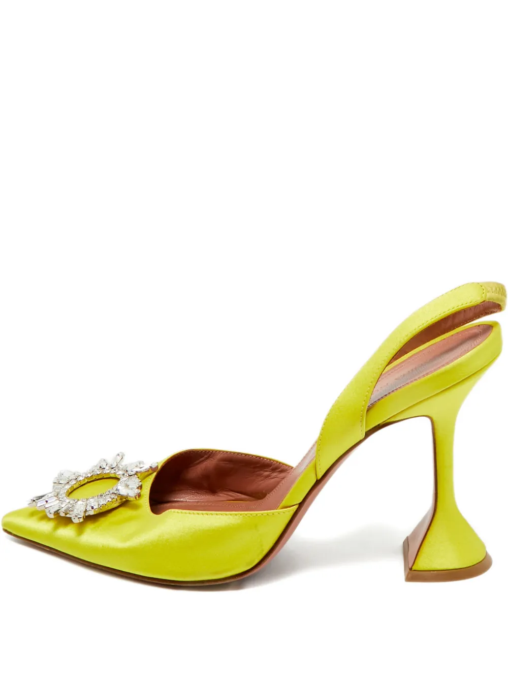 Pre-owned Amina Muaddi Begum Heel Pumps In Yellow