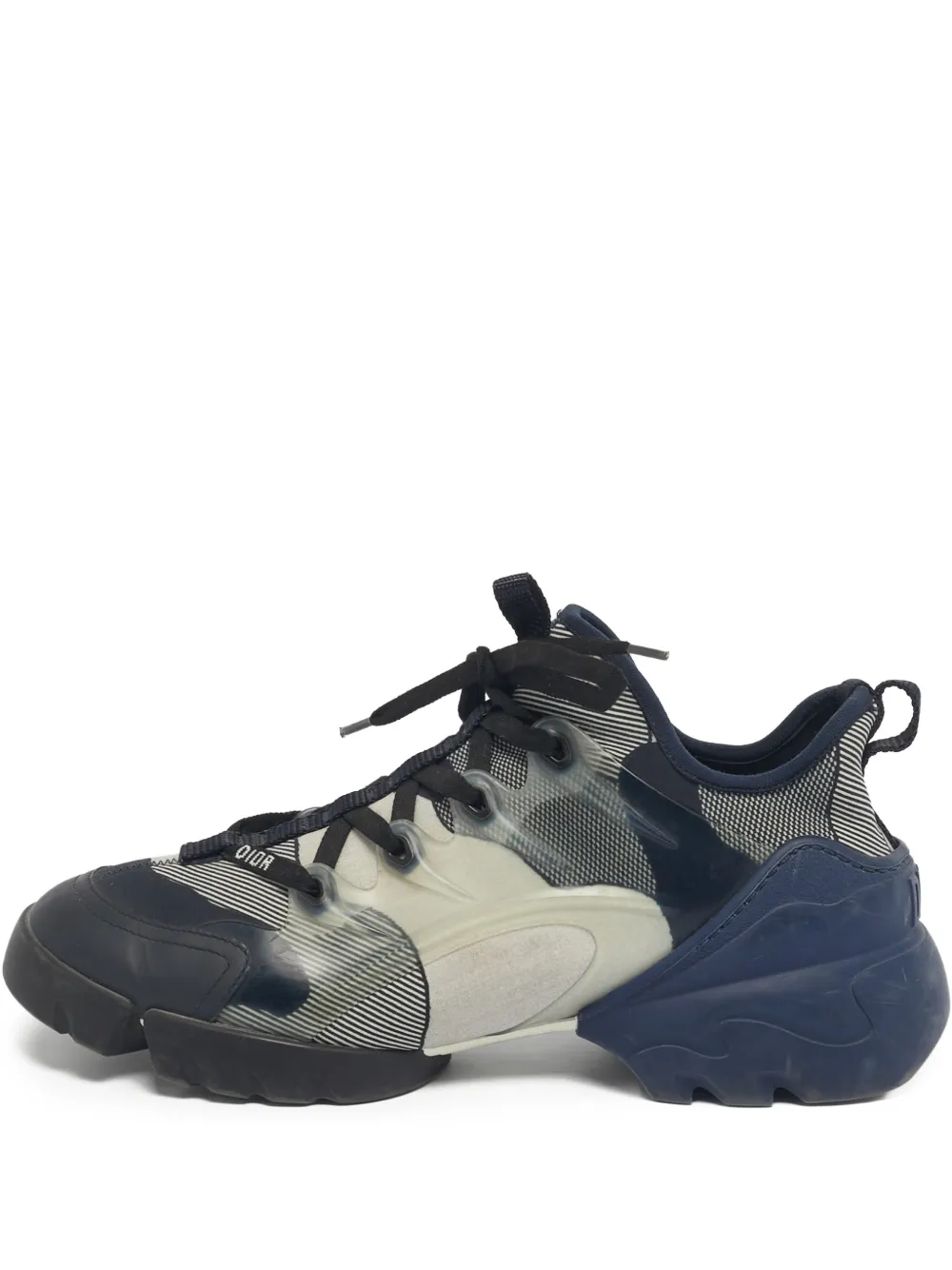 Christian Dior Pre-Owned D-Connect lace-up sneakers - Nude