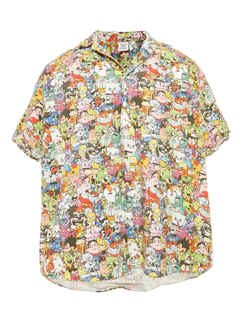 VETEMENTS camisa con caricatura estampada | blanco | Image 1