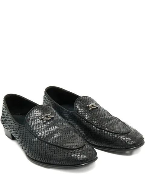 Giuseppe Zanotti snakeskin-textured loafers