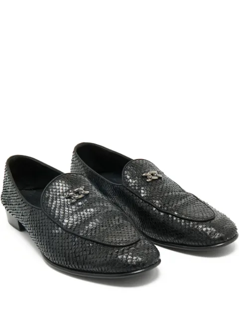 Giuseppe Zanotti snakeskin-textured loafers